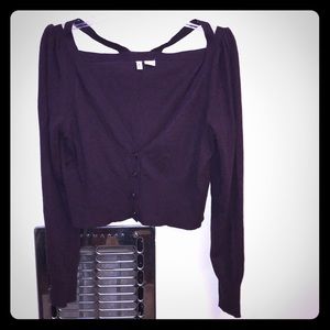 Moth- anthropologie, crop long sleeve blazer, M